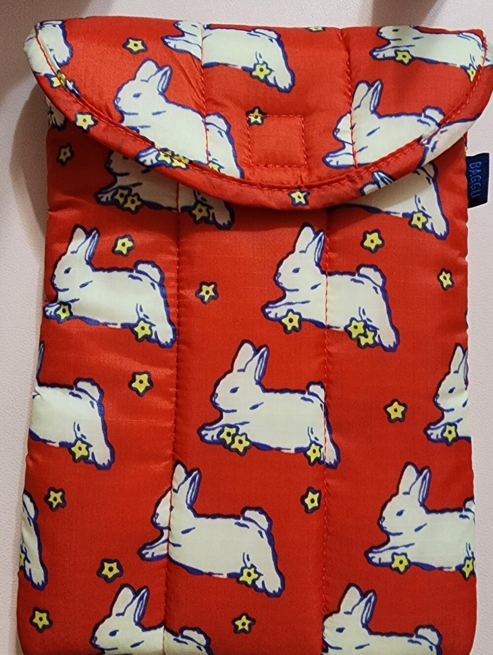 BAGGU bunnies tablet sleeve baggu spring animal rabbit Red bunny flower print